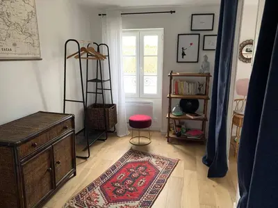 Un ou plusieurs lits dans un hébergement de l'établissement Charmant T2 très cosy au calme en hyper centre.