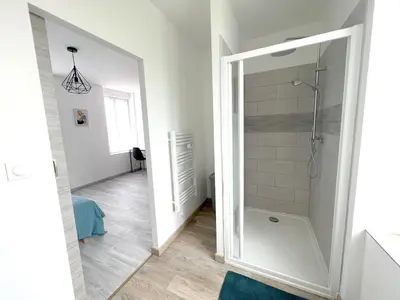Salle de bains dans l'établissement 180A - Duplex T2 Tout Confort du Gond - 45 m2