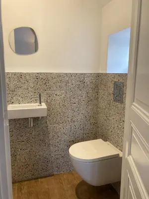 Salle de bains dans l'établissement Villa Paignon