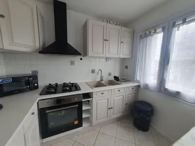Cuisine ou kitchenette dans l'établissement Maison à Poitiers - Futuroscope