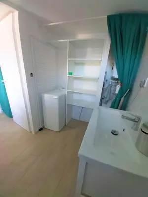 Cuisine ou kitchenette dans l'établissement Bongraine Océan