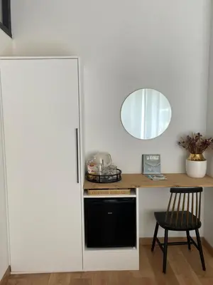 Cuisine ou kitchenette dans l'établissement Au cocon de Bélice