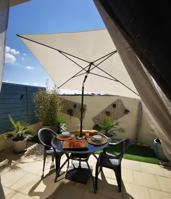 Balcon ou terrasse dans l'établissement Escapade charentaise