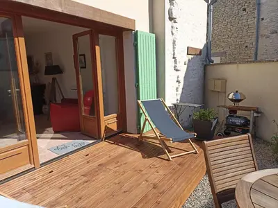 Terrasse ou espace extérieur de l'établissement Gîte de la cour