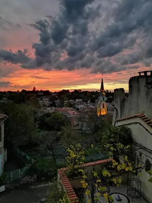 Lever ou coucher de soleil vu de le B&B/chambre d'hôtes ou à proximité
