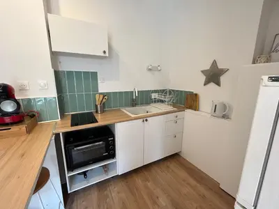 Cuisine ou kitchenette dans l'établissement Le coin Cosy de l'Yser