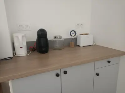 Cuisine ou kitchenette dans l'établissement Le hangar de mamie