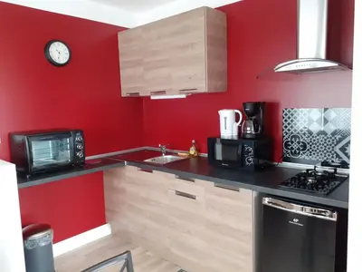 Cuisine ou kitchenette dans l'établissement Mini Loft