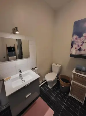 Salle de bains dans l'établissement Le P’tit Nid