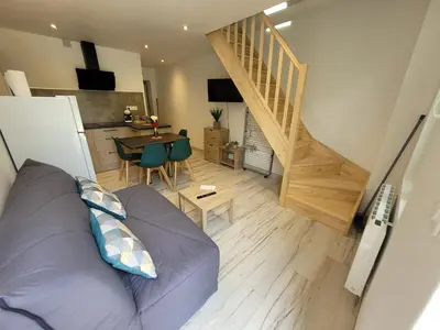 Cuisine ou kitchenette dans l'établissement Appartement récemment rénové