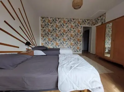 Un ou plusieurs lits dans un hébergement de l'établissement La maisonnette du marais
