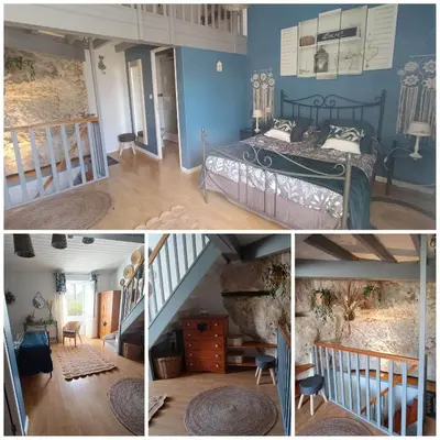 Cuisine ou kitchenette dans l'établissement Meublé de tourisme Petit Chail Saint Savinien