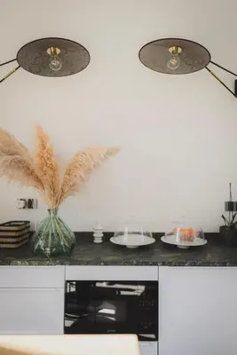 Cuisine ou kitchenette dans l'établissement Logis de l'Héronière