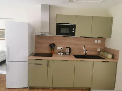 Cuisine ou kitchenette dans l'établissement Olydea Le Hameau de Vouvant