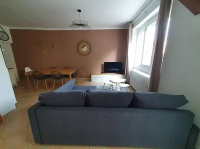 Coin salon dans l'établissement Maison à 400 m du vieux port