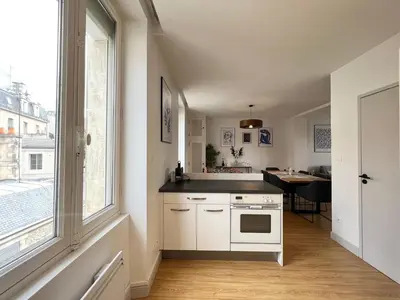 Cuisine ou kitchenette dans l'établissement L'horizon - Spacieux et idyllique t3