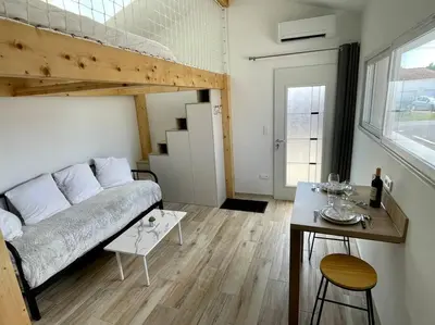 Coin salon dans l'établissement Studio indépendant 4 personnes