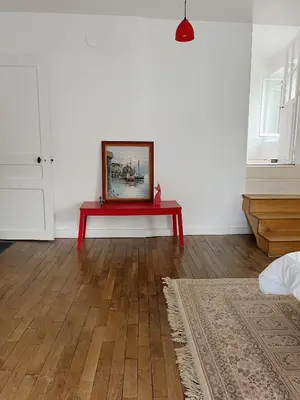 Un ou plusieurs lits dans un hébergement de l'établissement Gîte des Lavandières en bordure de Vienne (Civaux)