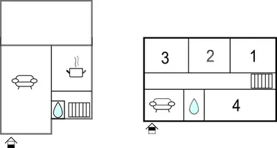 Plan de l'établissement 4 Bedroom Gorgeous Home In Jarnac