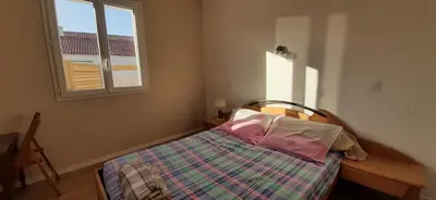 Un ou plusieurs lits dans un hébergement de l'établissement Gîte 35m2 - 2pers - Plus Lit d'appoint - Draps et serviettes optionnels non prévu dans le prix affiché