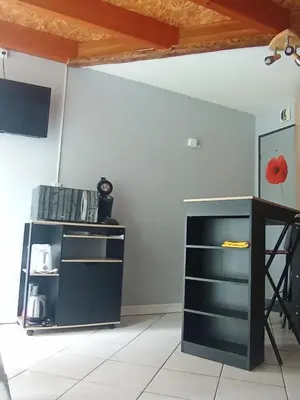 Télévision ou salle de divertissement dans l'établissement Appartement Chasseneuil Futuroscope