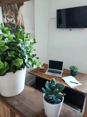 Télévision ou salle de divertissement dans l'établissement Appartement lumineux proche Futuroscope