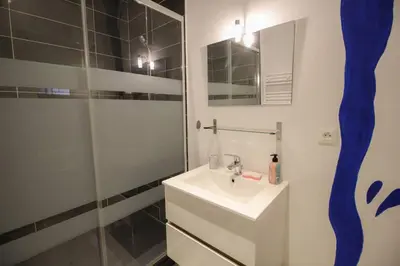 Salle de bains dans l'établissement la BD : joli T2 rénové /Wi-fi/centre-ville