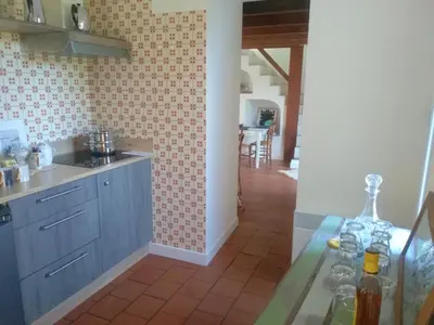 Cuisine ou kitchenette dans l'établissement La Petite Maison dans la Prairie