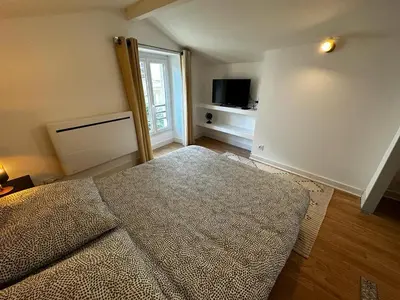 Un ou plusieurs lits dans un hébergement de l'établissement Le Saint Maixent, Maison de Ville, Baby Foot, wifi