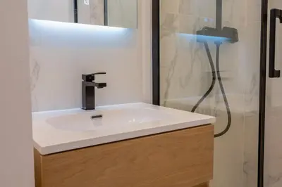 Salle de bains dans l'établissement La Perle Citadine En Hyper Centre