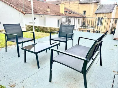 Terrasse ou espace extérieur de l'établissement Le Kansas ~ Studio à 5 min du centre ville ~ FIBRE