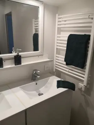 Salle de bains dans l'établissement L 'ALBIZIA