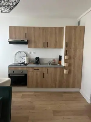 Cuisine ou kitchenette dans l'établissement Charmant T2 - Plein centre ville