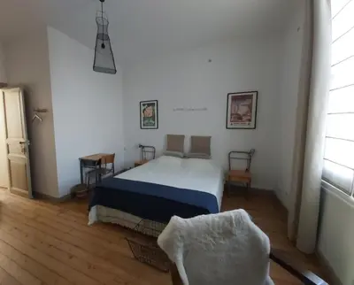 Un ou plusieurs lits dans un hébergement de l'établissement Villa Victoire - Maison - couple 2 personnes