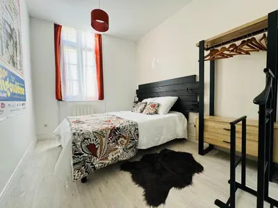 Un ou plusieurs lits dans un hébergement de l'établissement Cosy Louvel, Superbe apt au cœur d'Angoulême