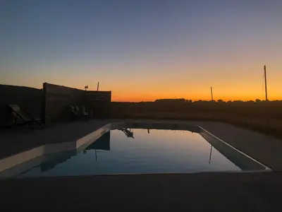 Lever ou coucher de soleil vu de la maison de vacances ou à proximité