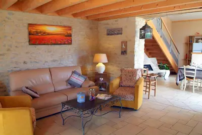 Coin salon dans l'établissement Le Petit Paradis