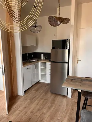 Cuisine ou kitchenette dans l'établissement Résidence de l'houmeau - proche gare