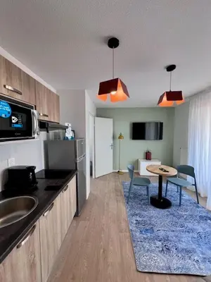 Cuisine ou kitchenette dans l'établissement UXCO Le Spot