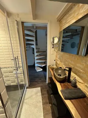 Salle de bains dans l'établissement La Petite Maison - La Grange des Colporteurs