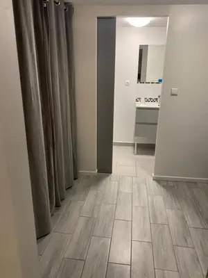 Salle de bains dans l'établissement Appartement F2 proche Futuroscope