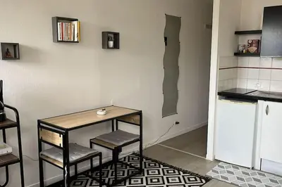 Cuisine ou kitchenette dans l'établissement Studio proche du centre-ville