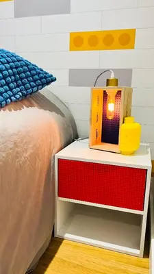 Un ou plusieurs lits dans un hébergement de l'établissement Futurostudio - Appart Hôtel LEGO - 5min du Parc Futuroscope - Parking - Poitiers