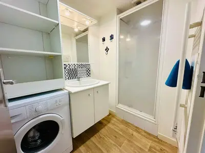 Salle de bains dans l'établissement L'encre bleue - 800 mètres de la plage