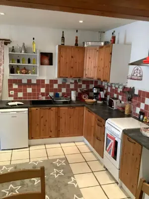 Cuisine ou kitchenette dans l'établissement Sundown