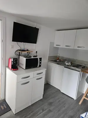 Cuisine ou kitchenette dans l'établissement Sarl la famille 3