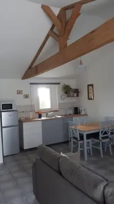 Cuisine ou kitchenette dans l'établissement Appartement de vacances entre mer et campagne