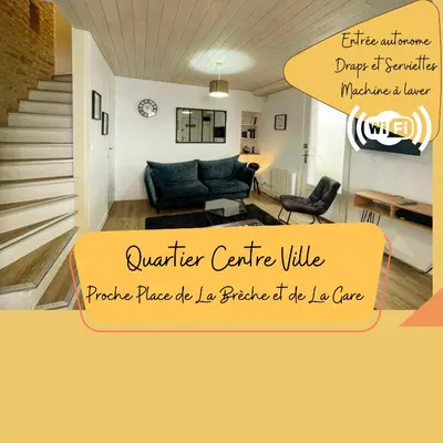 Coin salon dans l'établissement Le Paul by CozyLife - Centre Ville - Gare