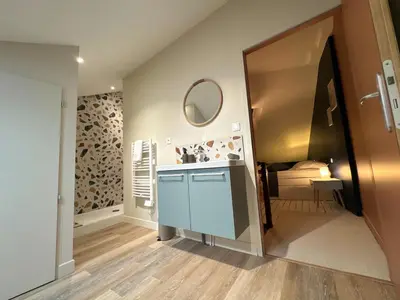 Cuisine ou kitchenette dans l'établissement La Maison D'Oscar
