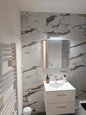 Salle de bains dans l'établissement Le République Grand Studio Wi-Fi / Netflix